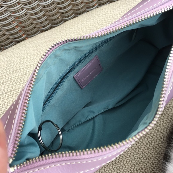 COLE HAAN lavender zipper closure 1 inside pocket - Picture 3 of 6